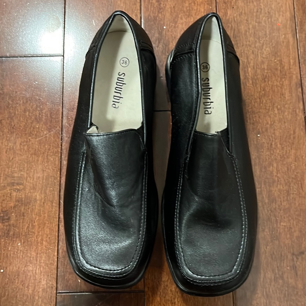 New Leather Work Shoes. Black Size 6. (36)
